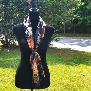 Ralph LaurenL Olivia Floral Satin Scarf